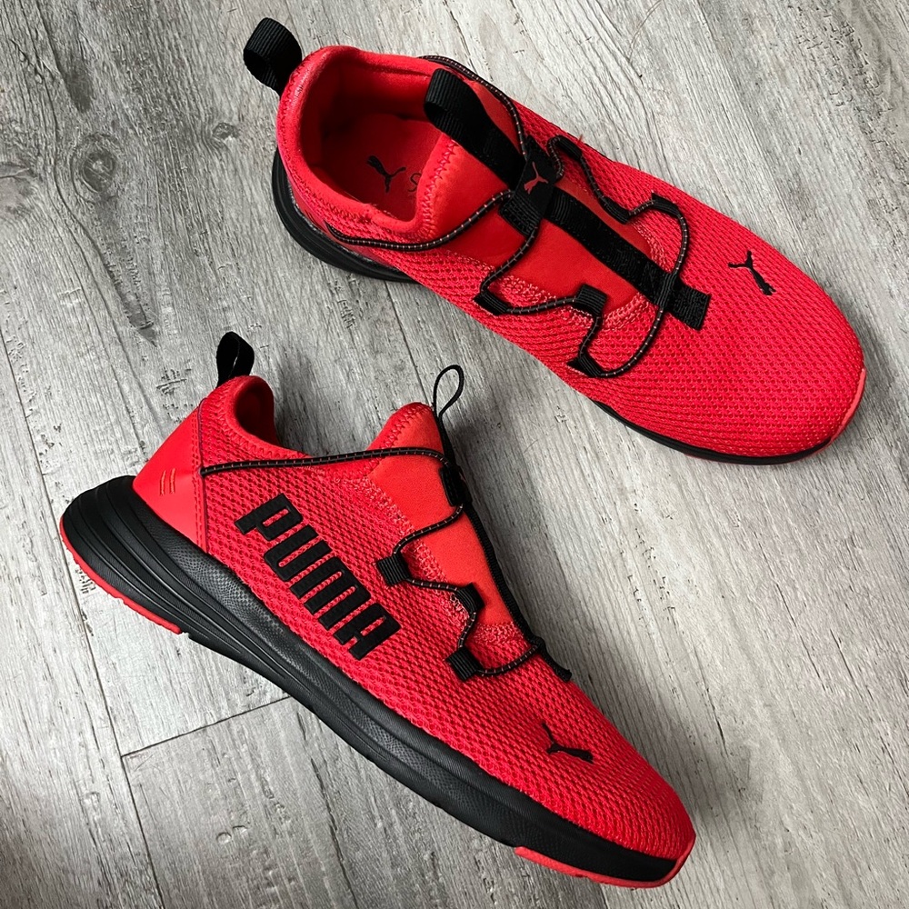 Puma Red and Black Athletic Shoes